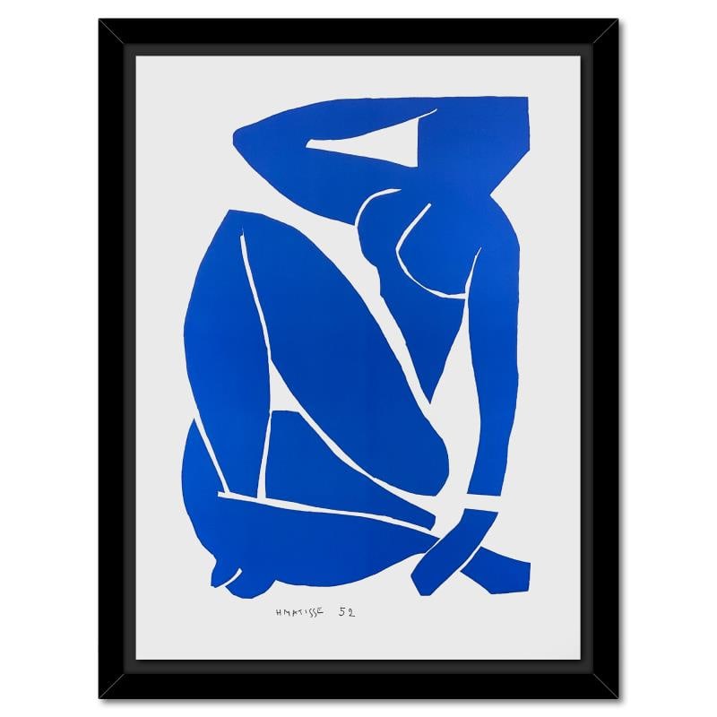 Nu Bleu III by Henri Matisse (1869-1954): "Nu Bleu III" is a limited edition lithograph by Henri Matisse (1869-1954) bearing the plate signature of the artist. This piece comes from an edition of 200 authorized by the Matisse Estate, but the 