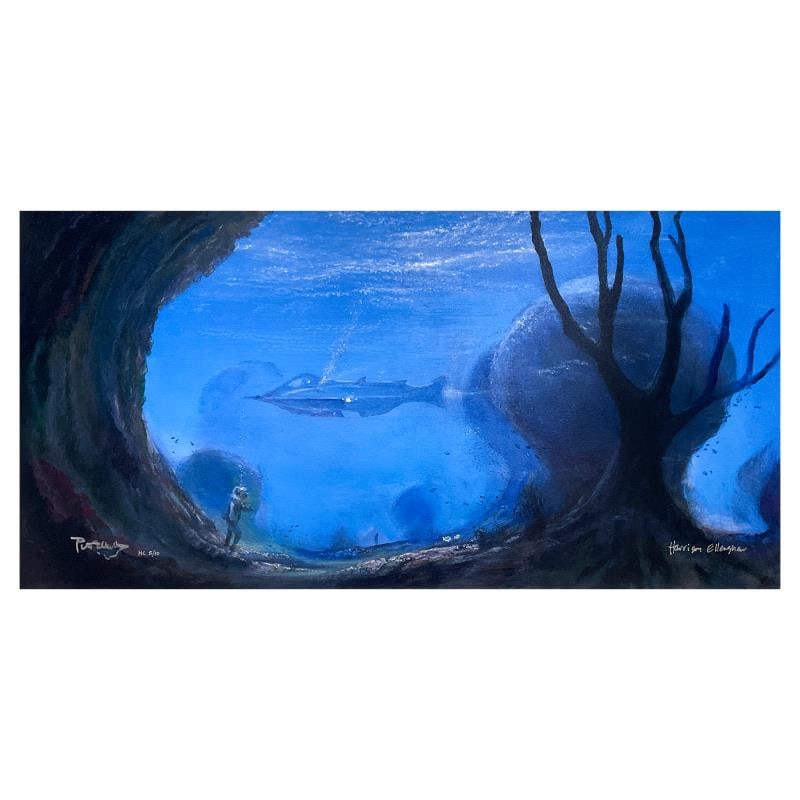 20,000 Leagues by Ellenshaw, Peter: "20,000 Leagues" is a limited edition giclee on canvas by Peter (1913-2007) and Harrison Ellenshaw, HC numbered 5/10 and hand signed by the artists. This piece is licensed by Disney Fine Art. Includes