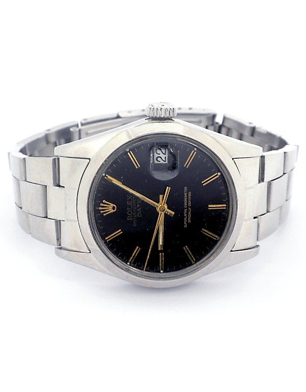 Gents Rolex Date Model Wristwatch GB77: Gents Rolex Date Model Wristwatch GB77. Excellent Condition! ZR1531PD. One gents hand crafted & machine milled Rolex Date model wristwatch electronically tested stainless steel. Case: 35mm oyster, Cro