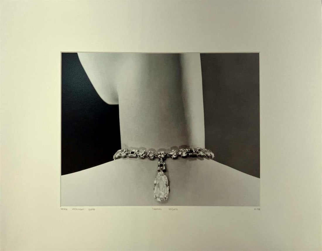 George Hoymimgen-Huene A Diamond Necklace By Cartier Jewelry: Diamond Hoymimgen-Huene Diamond Necklace Jewelry YellowKorner Certified Photograph. Certificate of Authenticity from YellowKorner affixed to the back. Matted Dimensions 16"x20". Protected with Clear M