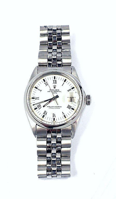 Gents Rolex Date Model Stainless Steel Wristwatch ML41: Gents Rolex Date Model Stainless Steel Wristwatch ML41. Great Condition! NT6041FL. One gents, hand crafted and machine milled Rolex Date Model wristwatch electronically tested stainless steel. Case: 3