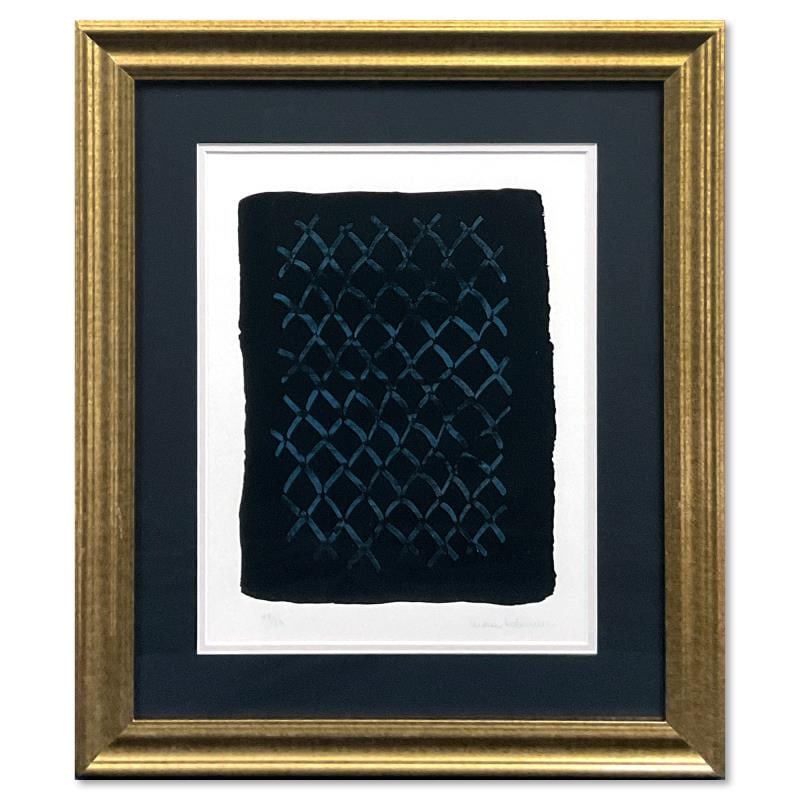 The Blues by Hatoum, Mona: "The Blues No. 1-12.7.2020/21" is a SOLD OUT limited edition five layer screenprint with high build application on Somerset paper by Mona Hatoum. This piece is numbered 48/50, hand signed by the artis