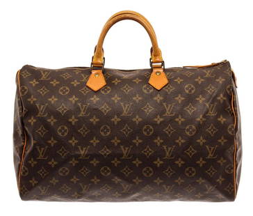 Louis Vuitton Brown Monogram Canvas Leather Speedy 40 Satchel Bag: Louis Vuitton Brown Monogram Canvas Leather Speedy 40 Satchel Bag. All available information is listed in the description and shown in the photos. Louis Vuitton Brown Monogram Canvas Leather Speedy 40