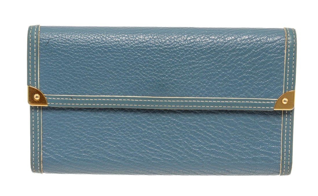 Louis Vuitton International Wallet Blue Suhali: Louis Vuitton International Wallet Blue Suhali. Brand: Louis Vuitton, Style: International Wallet, Type: Blue Suhali, Exterior color: Blue, Exterior material: Leather, Interior color: Blue, Interior m