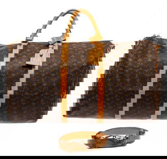 Louis Vuitton Brown Monogram Canvas Keepall Bandouli?re 60 Travel Bag: Louis Vuitton Brown Monogram Canvas Keepall Bandouli?re 60 Travel Bag. All available information is listed in the description and shown in the photos. Louis Vuitton Brown Monogram Canvas Keepall Bando