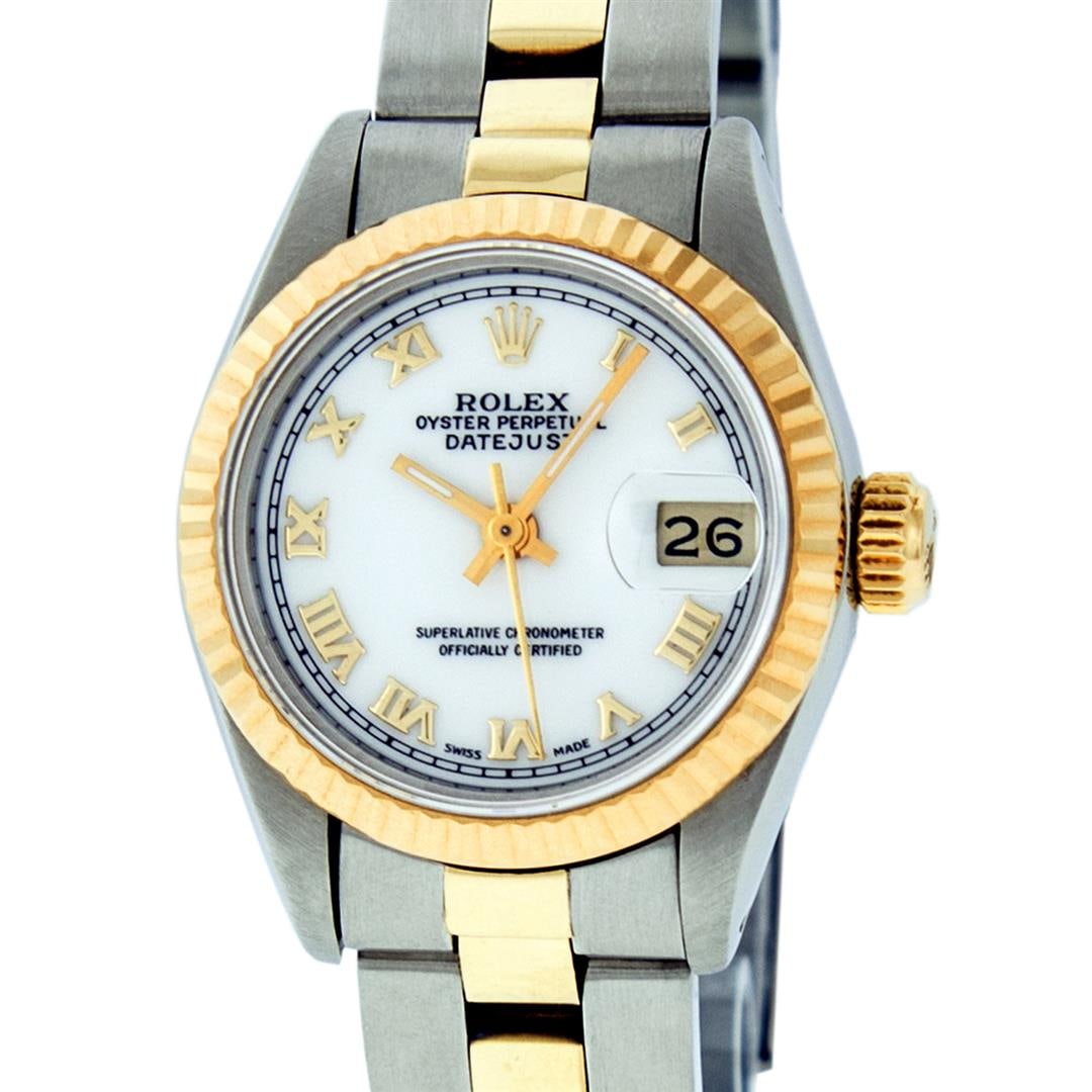 Ladies Two Tone 26mm Rolex Wrist Watch