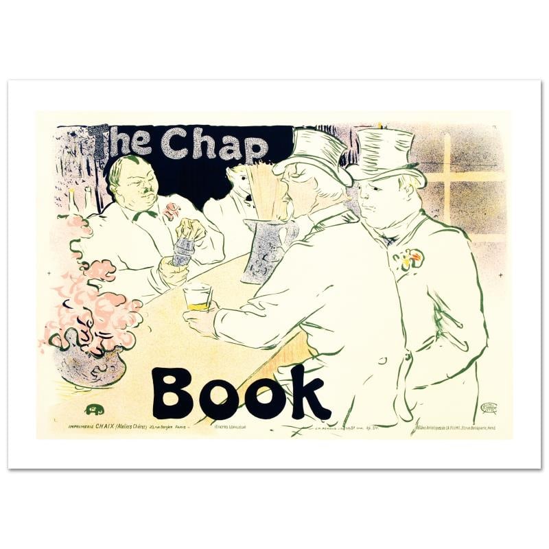 The Chap Book by Henri de Toulouse-Lautrec (1864-1901): "The Chap Book" is a hand pulled lithograph on paper by the RE Society, image originally by Henri de Toulouse-Lautrec. Includes Certificate of Authenticity! Measures approx. 26" x 19" (with border), 2