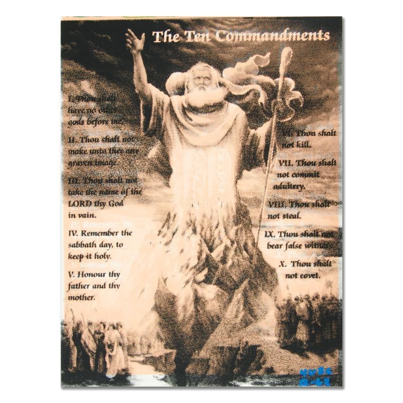 Ten Commandments by "Ringo" Daniel Funes: "Ten Commandments" is a one-of-a-kind hand-pulled silkscreen and mixed media painting on canvas by Ringo - protege of Andy Warhol's apprentice, Steve Kaufman. This piece is hand signed by the artist a