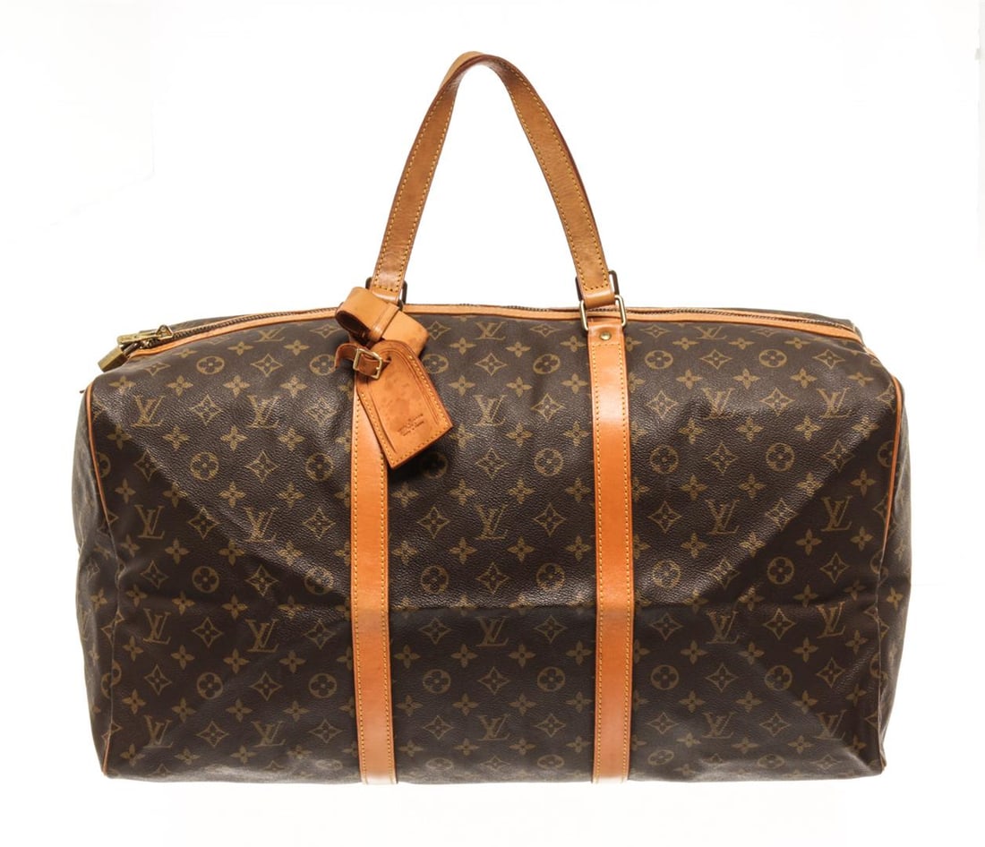Louis Vuitton Monogram Canvas Leather Sac Souple 55 cm Duffle Bag: One Louis Vuitton Monogram Canvas Leather Sac Souple 55 cm Duffle Bag. Item is sold AS-IS. All available information is listed in the description and shown in the photo. louis vuitton monogram canvas 