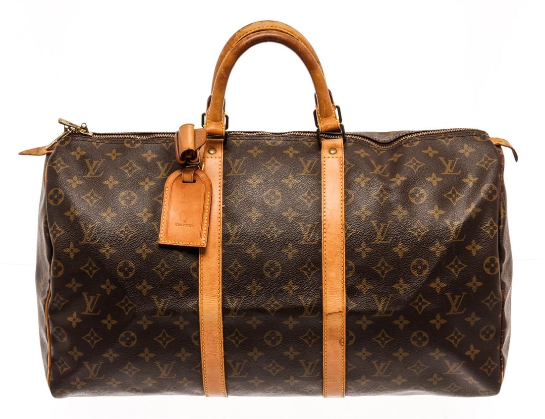 Louis Vuitton Keepall 50 Boston Bag: Louis Vuitton Keepall 50 Boston Bag. Brand: Louis Vuitton, Style: Keepall 50, Type: Boston Bag, Exterior color: Brown Monogram, Exterior material: Coated Canvas, Interior color: Brown, Interior materi