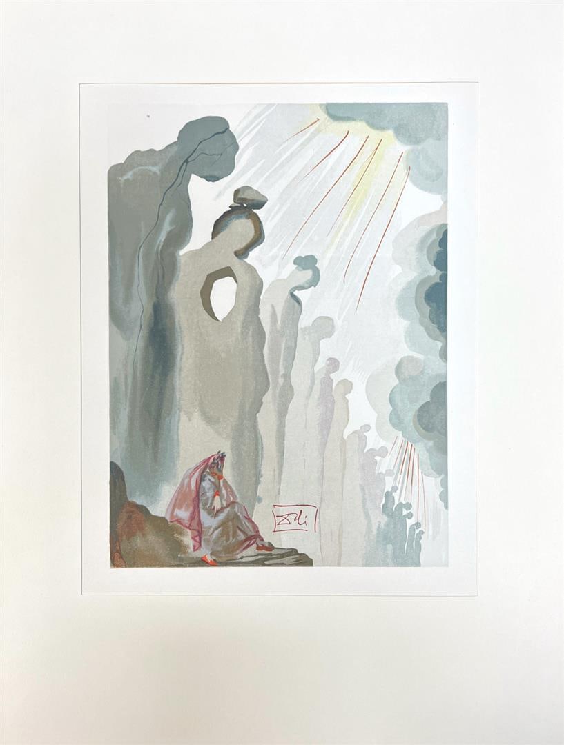 PURGATORY 13 THE SECOND CORNICE by Dali, Salvador: PURGATORY 13 THE SECOND CORNICE by Dali, Salvador. Open Block Signed Woodcut on Paper. Dimensions: 10 x 7. Excellent Condition.