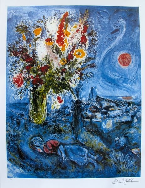 La Dormeuse Aux Fleurs by Chagall, Marc: La Dormeuse Aux Fleurs by Chagall, Marc. Limited Facsimile Signed Lithograph. Dimensions: 27 x 20.5. Excellent Condition.