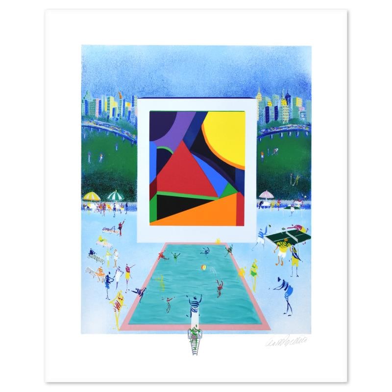 Country Club by Posillico, Leo: "Country Club" is a limited edition serigraph on paper by Leo Posillico, numbered and hand signed by the artist. Includes Letter of Authenticity. Measures approx. 25" x 30.5" (with border), 19" x 24" 