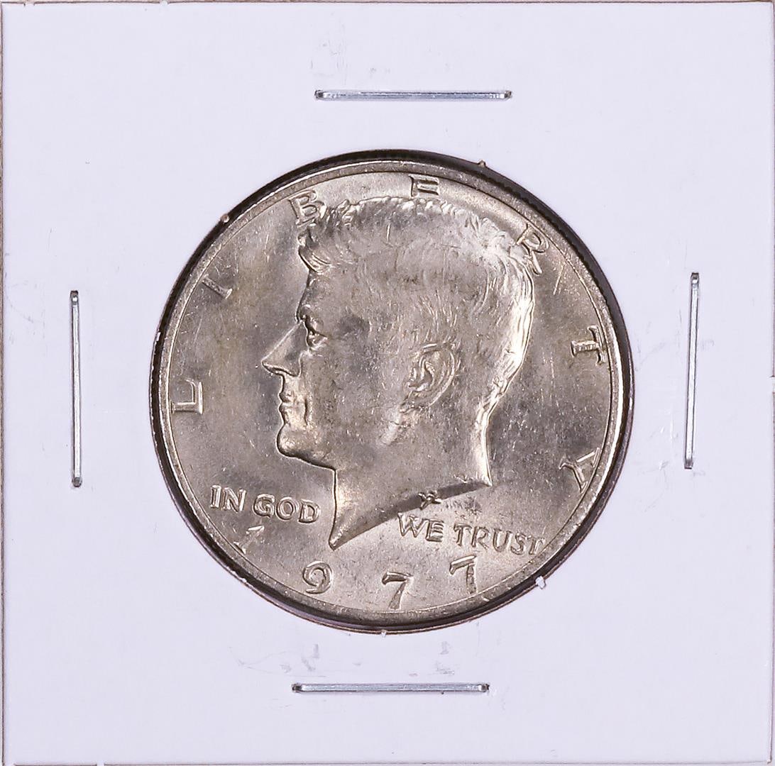 1977 Kennedy Half Dollar Coin: One 1977 Kennedy Half Dollar Coin. Great for any collection!