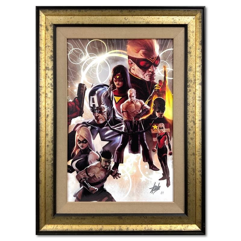 The Mighty Avengers #30 by Stan Lee: A piece of comic book history, this limited edition, from original art by Marko Djurdjevic, depicts a scene from the classic Avengers series. Marko Djurdjevic was discovered by Marvel after posting a
