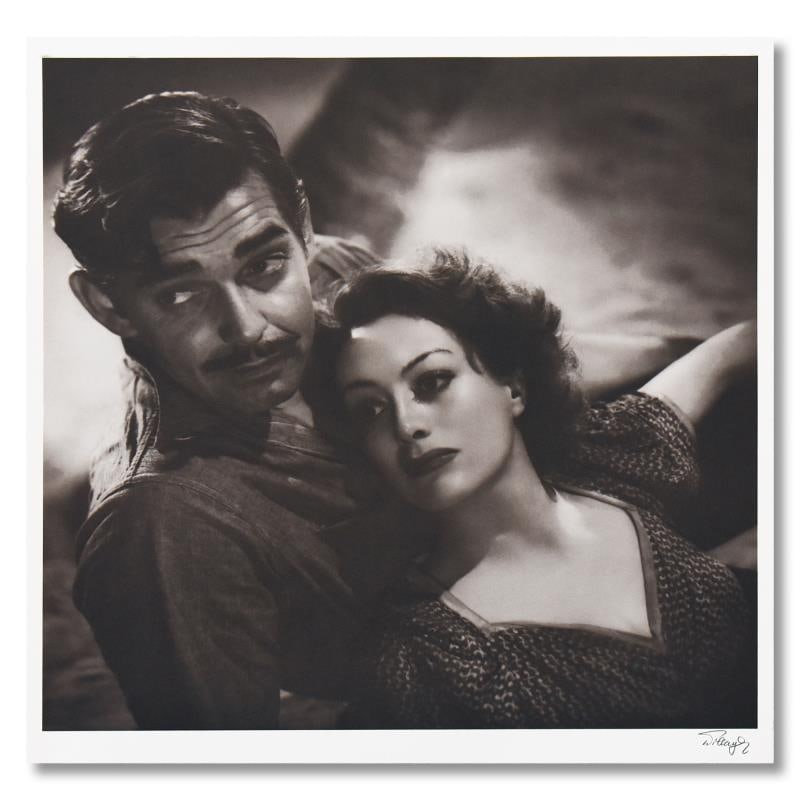 Clark Gable & Joan Crawford by Willinger (1909-1989): "Clark Gable & Joan Crawford" is a limited edition photograph on paper by Laszlo Willinger (1909-1989), numbered and hand signed by the artist. This piece bears inverso the Official Edward Weston Coll