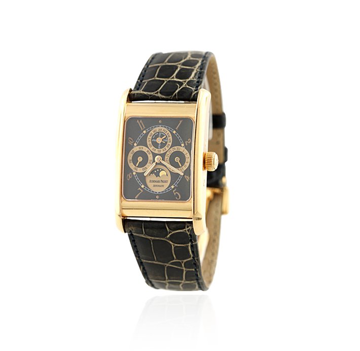Audemars Piguet Rose Gold Edward Perpetual Calendar Wri: Audemars Piguet Rose Gold Edward Perpetual Calendar Wristwatch GB417. Great Condition! BF51071GM. One gents, Audemars Piguet, the Edward Piguet Perpetual Calendar wristwatch electronically tested 18KT