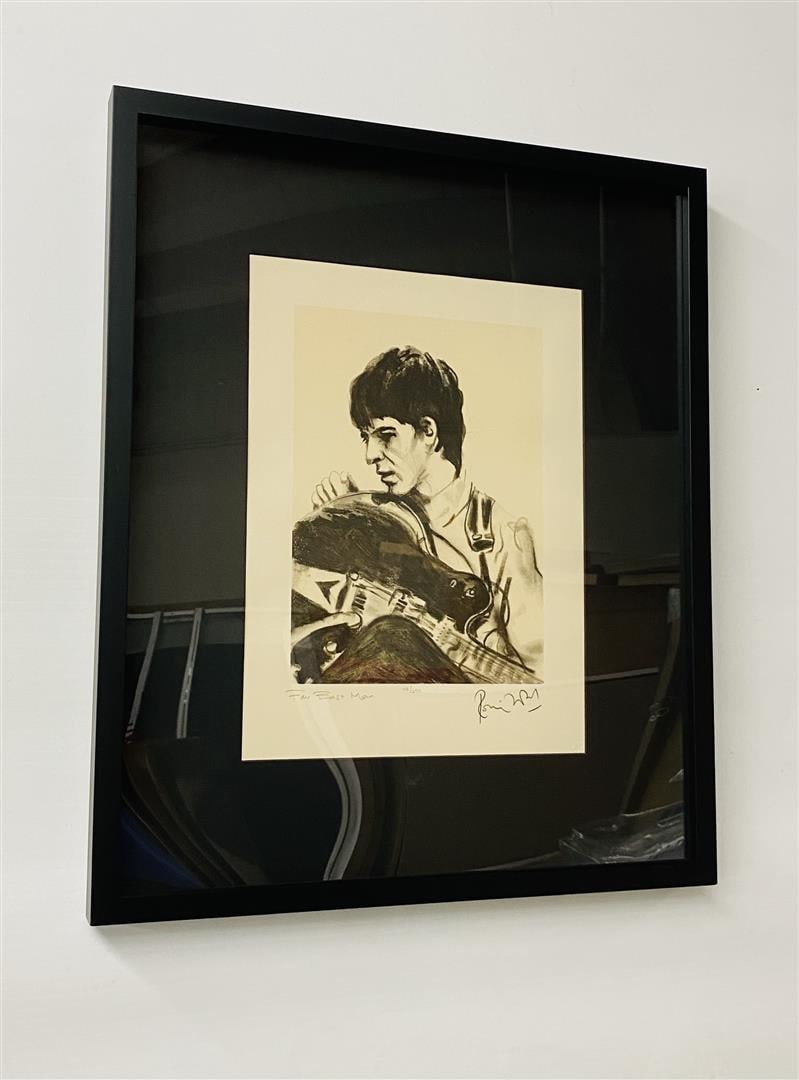 Far Best Man by Ron Wood: Original Lithograph 33x27, Framed Roma Moulding 148/290 Signed Ronnie Wood