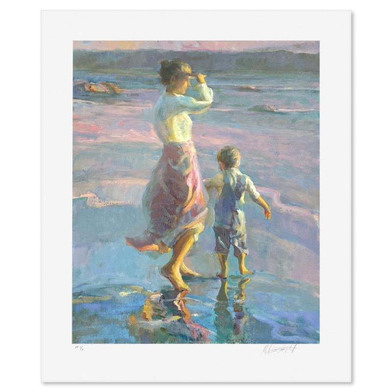 Ocean Reflections by Hatfield, Don: "Ocean Reflections" is a limited edition printer's proof serigraph on paper by Don Hatfield, numbered 1/11 and hand signed by the artist. Includes Letter of Authenticity. Measures approx. 29.5" x 25"