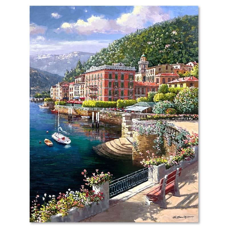 Lakeside at Bellagio by Park, S. Sam: "Lakeside at Bellagio" is a hand embellished limited edition publisher's proof on stretched canvas by Sam Park, numbered and hand signed by the artist. Includes Letter of Authenticity. Measures approx