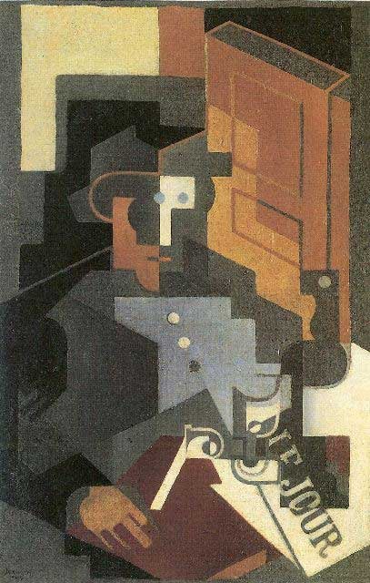 Juan Gris - Men From The Tourraine: Artist: Juan Gris - Title: Men From The Tourraine - Medium: Fine Art Reproduction Giclee on Canvas - Image Size: Approximately 20 inches x 12.75 inches - Unframed on Unstretched Canvas - Biography: Jo