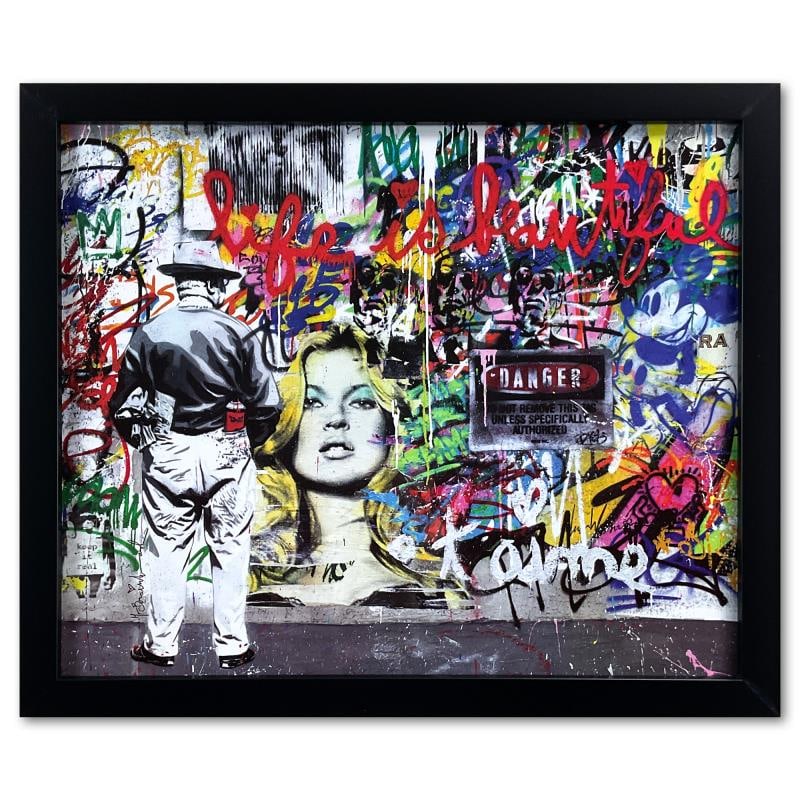 Brainwash Lithograph by Mr Brainwash: This is an offset lithograph on paper by Mr. Brainwash, bearing the plate signature of the artist. This piece comes custom framed. Measures approx. 20" x 24" (frame), 17.5" x 21.5" (image).