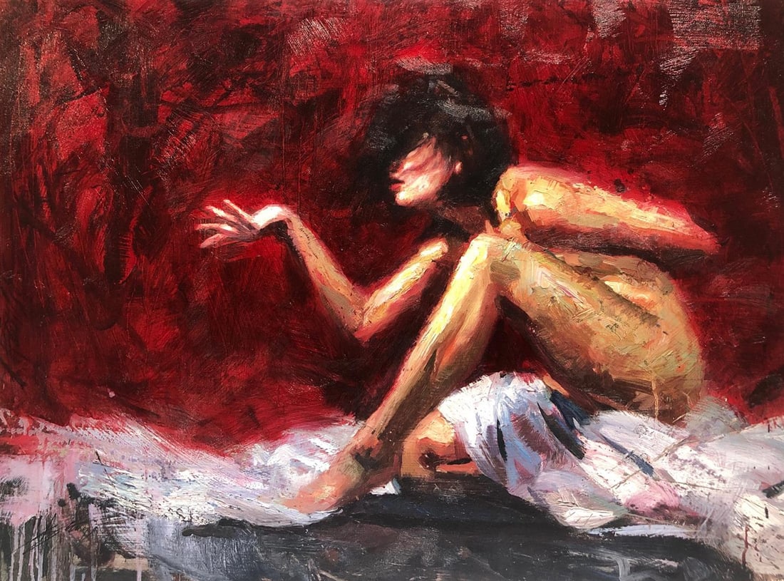 Mistral by Henry Asencio: STRETCHED 20"x24" Signed Hand-Embellished Limited Edition Giclee on Canvas with COA
