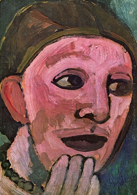 Paula Modersohn-Becker - Self Portrait: Artist: Paula Modersohn-Becker - Title: Self Portrait - Medium: Fine Art Reproduction Giclee on Canvas - Image Size: Approximately 20 inches x 14 inches - Unframed on Unstretched Canvas - Biography: P
