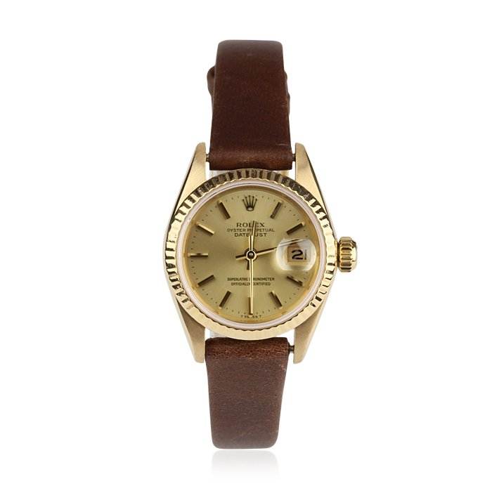 Ladies Rolex DateJust 18KT Yellow Gold Wristwatch GB675: Ladies Rolex DateJust 18KT Yellow Gold Wristwatch GB675. Good Condition! XR1022TP. One ladies, hand crafted & machine milled Rolex DateJust model wristwatch The Lady President electronically tested 18