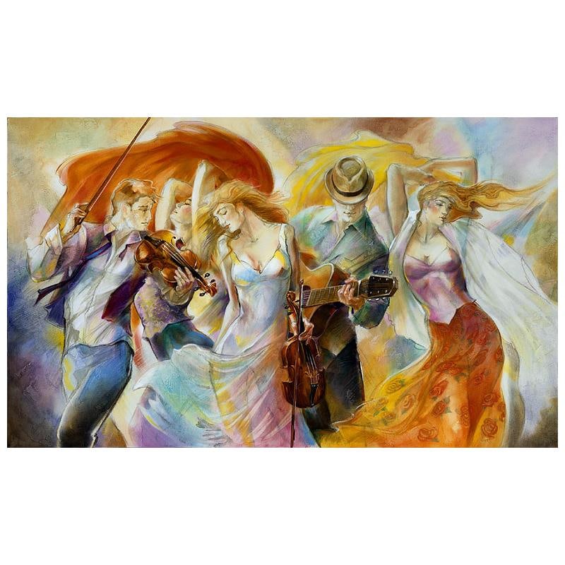 Happiness by Sotskova, Lena: Enter the neo-Classic world of Lena Sotskova! "Happiness" is an artist embellished limited edition giclee on canvas. This piece is numbered and hand-signed by the artist and accompanied by a Certifica