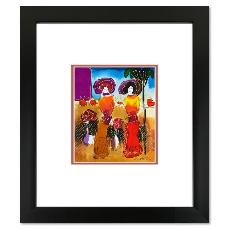 Untitled by Leider Original: This is an original mixed media watercolor painting on paper by Moshe Leider. Hand signed by the artist, this piece comes custom framed and includes a Letter of Authenticity. Measures approximately 15