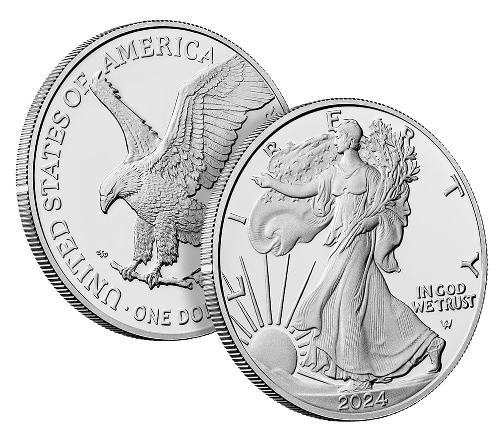 2024 American Silver Eagle .999 Fine Silver Dollar Coin Auction