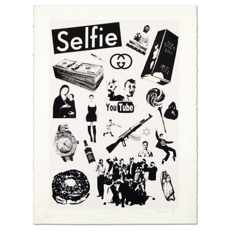 False Idols II by Avocado, Padhia: False Idols II: Plastic Jesus is a limited edition silkscreen on deckle edge paper , numbered and hand signed by the artist. Includes Letter of Authenticity. Measures approx. Measures approx. 22 x 30