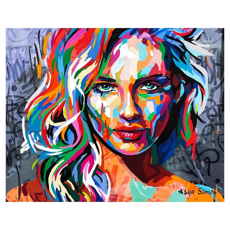 Untitled by Simon, Asya: This is an limited edition giclee on canvas by Asya Simon, hand signed by the artist. Includes Letter of Authenticity. Measures approx. 24.5 x 29.5 (image).