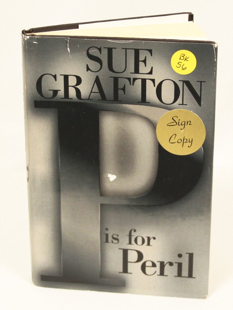 Autographed Copy of "P is for Peril" BK56: Autographed Copy of P is for Peril" BK56. As-Is Condition! SF62PR. This copy of "P is for Peril" is autographed by the author, Sue Grafton. Thank you for viewing this lot! We are always adding new inv