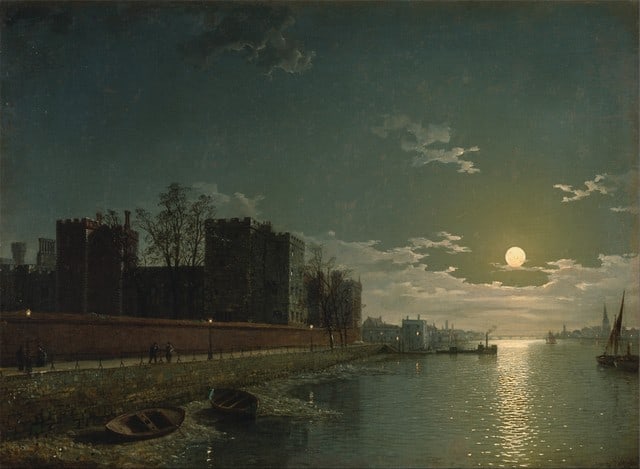 Henry Pether - Lambeth Palace: Artist: Henry Pether - Title: Lambeth Palace - Medium: Fine Art Reproduction Giclee on Canvas - Image Size: Approximately 23.5 inches x 32 inches - Unframed on Unstretched Canvas - Biography: Henry Pe