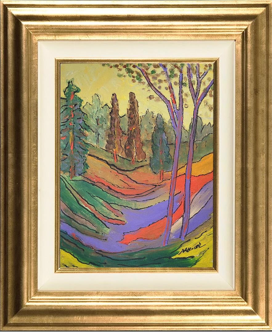 Shades Of Summer by Manor Shadian: Brilliant original acrylic on canvas. Hand signed by Artist. This artwork comes framed ready to hang. Art size 12x16 inches. Frame size 18x22.