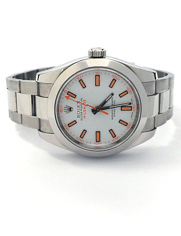 Gents Rolex Stainless Steel Milgauss Wristwatch BD349: Gents Rolex Stainless Steel Milgauss Wristwatch. Great Condition! XT1015TL. One gents, hand crafted & machine milled Rolex Stainless Steel Milgauss wristwatch electronically tested, Case: 40mm oyster,