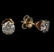 14KT Yellow Gold 1.50ctw Diamond Solitaire Earrings GB8 - 2
