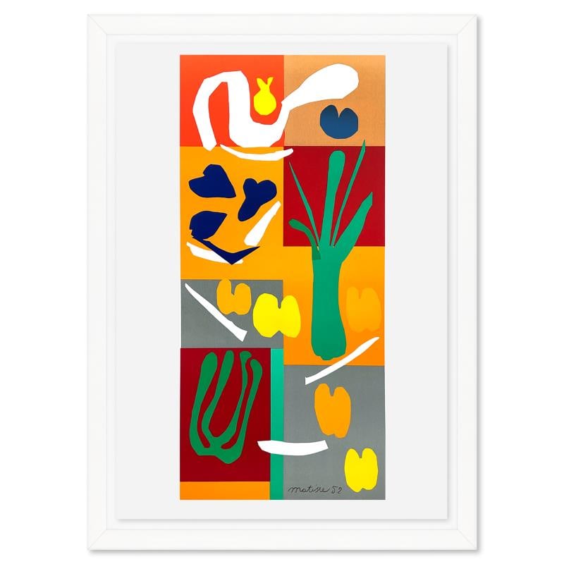 Vegetaux by Henri Matisse (1869-1954): "Vegetaux" is a limited edition lithograph by Henri Matisse (1869-1954) bearing the plate signature of the artist. This piece comes from an edition of 200 authorized by the Matisse Estate; the edition