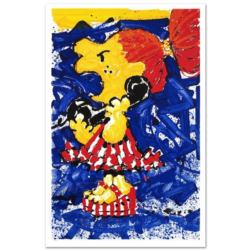 1-800 My Hair Is Pulled Too Tight by Everhart, Tom: "1-800 My Hair is Pulled too Tight" is a limited edition hand pulled original lithograph on museum quality paper, numbered and hand signed by Tom Everhart. This is one of the final Everhart editions t