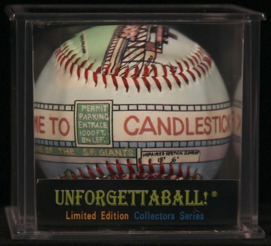 Unforgettaball! "Candlestick Park" Collectable Baseball: Unforgettaball! "Candlestick Park" Collectable Baseball. Unforgettaball! "Candlestick Park" Limited Edition Collector's Series hand-designed baseball.