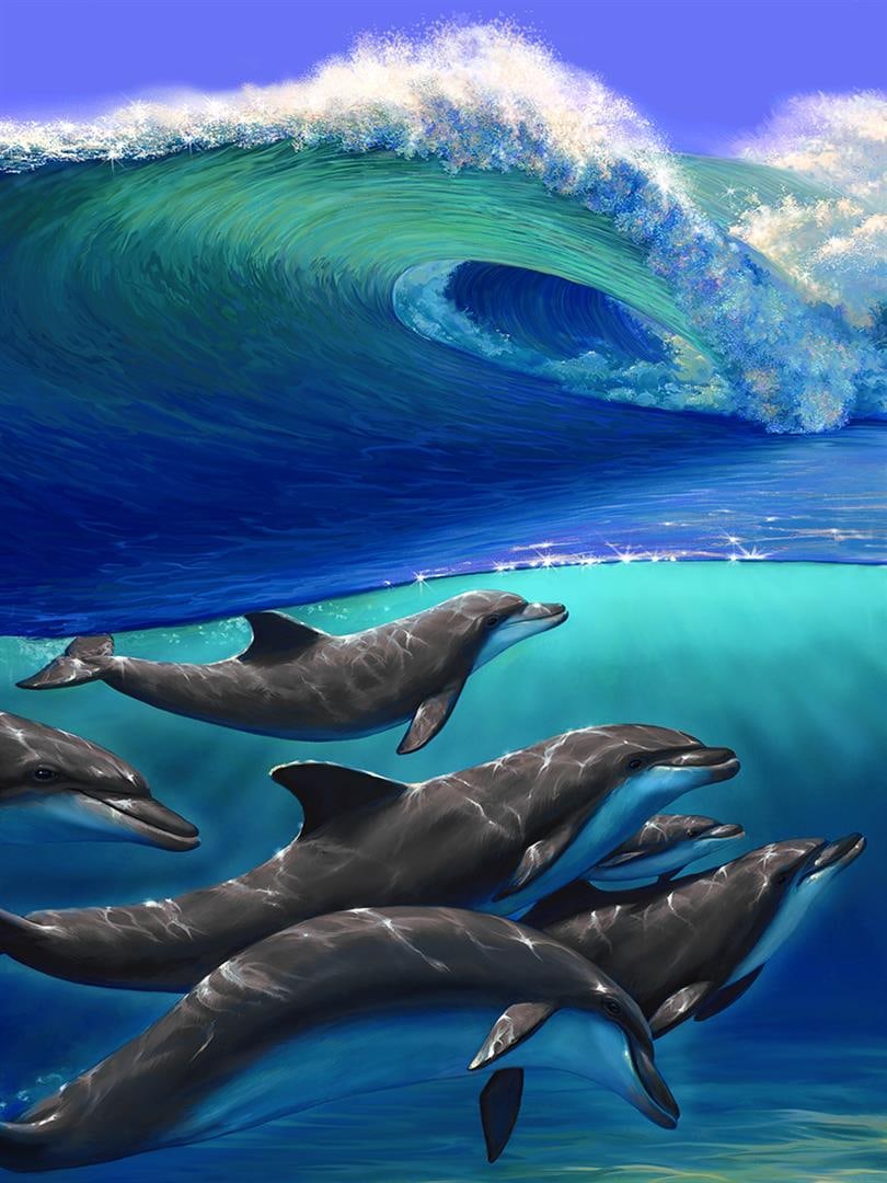 Bragg "Under the Big Wave": A life-long surfer himself, Charles Lynn Bragg knows all to well what lives "Under the Big Wave", besides a gulp of salt water. A 32x24" giclee on canvas, With Artist signed COA.