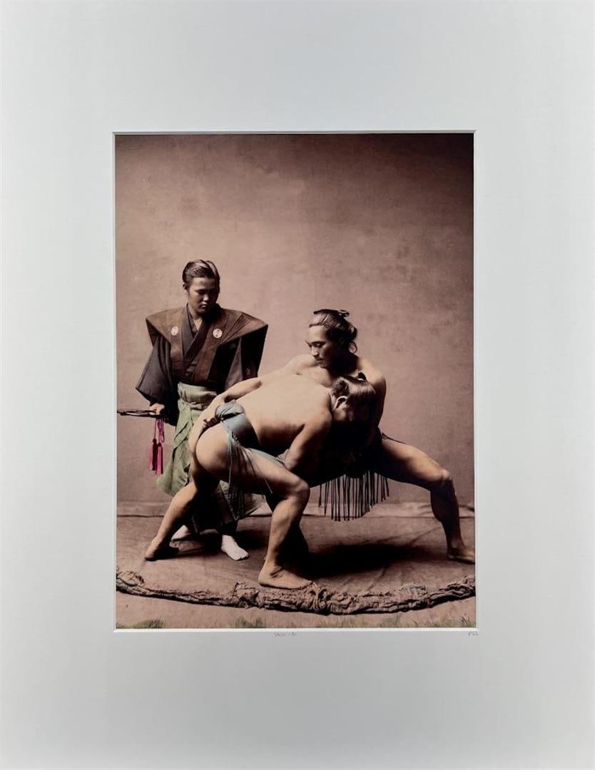 Sumo Wrestling Japan Wrestler Japanese Asia Tachi-Ai: Sumo Wrestling Japan Wrestler Tachi-Ai YellowKorner Certified Photograph. Certificate of Authenticity from YellowKorner affixed to the back. Matted Dimensions 16"x20". Protected with Clear Mylar Sleev