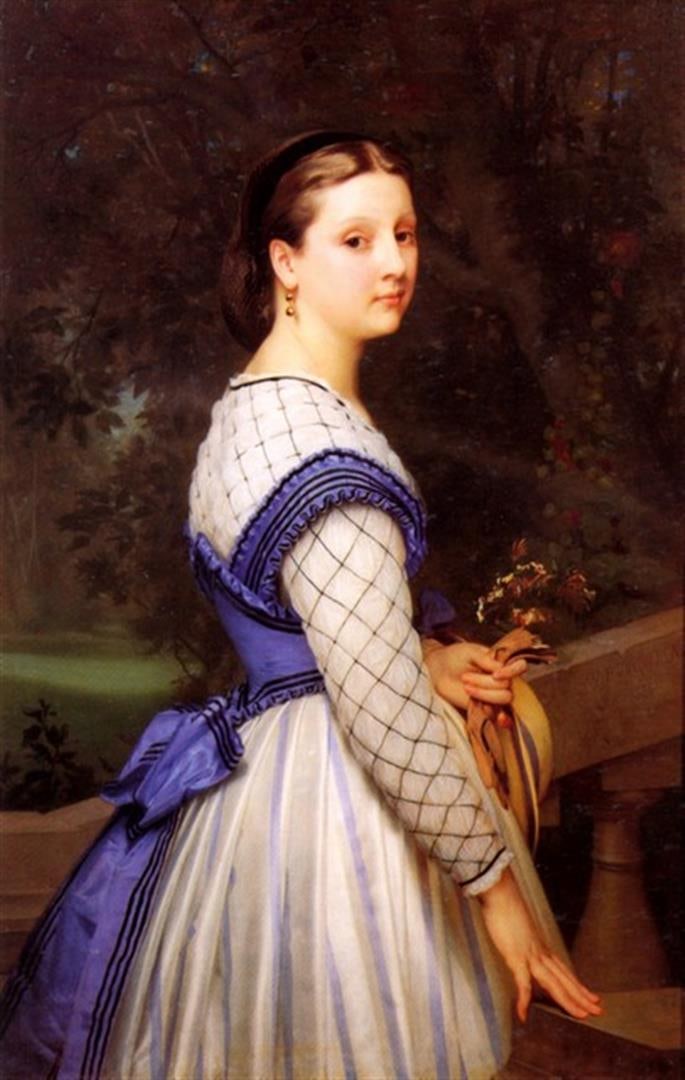 William Bouguereau - The Countess de Montholon: Artist: William Bouguereau Title: The Countess de Montholon Medium: Fine Art Reproduction Giclee on Canvas Image Size: Approximately 32 inches x 20.25 inches Unframed on Unstretched Canvas Biography: 