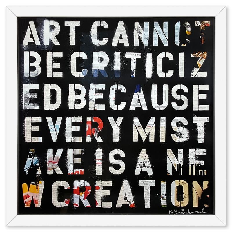 Brainwash Lithograph by Mr Brainwash: This is an offset lithograph on paper by Mr. Brainwash bearing the plate signature of the artist. This piece comes custom framed. Measures approx. 25" x 25" (frame) 22.5" x 22.5" (image).