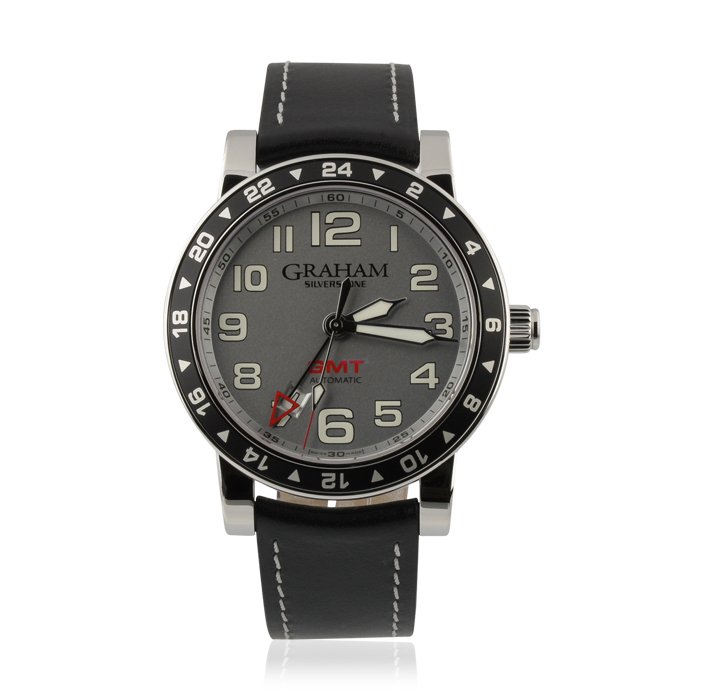 Gents Graham Silverstone Time Zone Silver Wristwatch GB: Gents Graham Silverstone Time Zone Silver Wristwatch GB1314. New Condition! FL9231KX. Model Name: Silverstone Time Zone Silver, Model Number: 2TZAS. Gender: Mens, Case: Stainless Steel with Black Inse