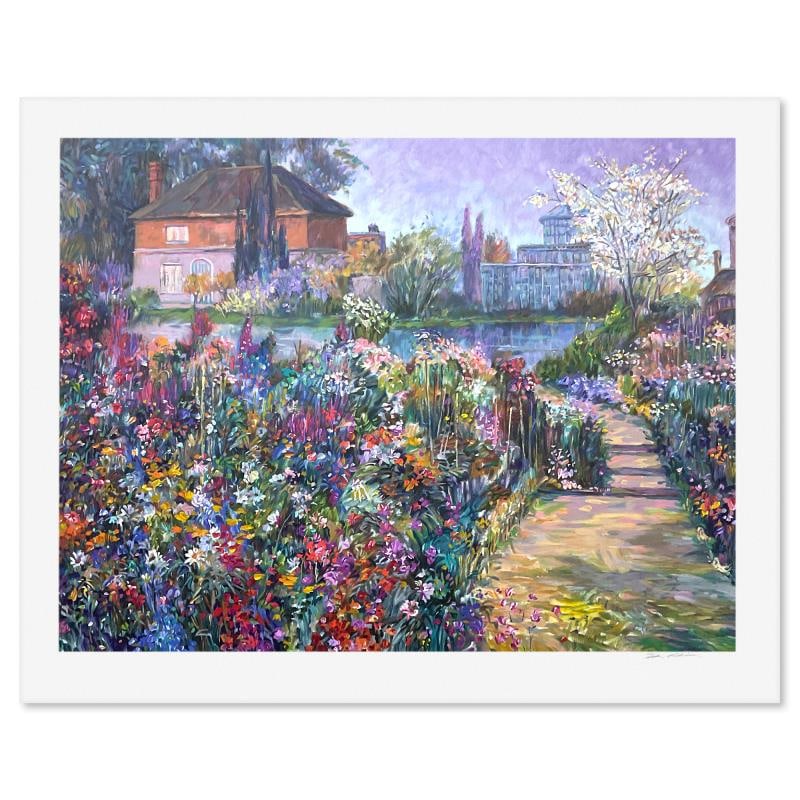 On Crystal Pond by Henri Plisson (1933-2006): "On Crystal Pond" is a limited edition serigraph on paper by Henri Plisson (1933-2006) numbered and hand signed by the artist. Includes Letter of Authenticity. Measures approx. 36" x 45" (border) 30"