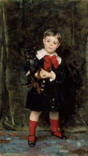 Sargent - Robert de Cevrieux: Artist: John Singer Sargent - Title: Robert de Cevrieux - Medium: Fine Art Giclee on Canvas - Image Size: Approximately 32 inches x 18 inches - Framed: Unframed on Unstretched Canvas - Sargent's broad