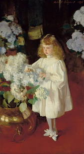 Sargent - Helen Sears: Artist: John Singer Sargent - Title: Helen Sears - Medium: Fine Art Giclee on Canvas - Image Size: Approximately 32 inches x 17.5 inches - Framed: Unframed on Unstretched Canvas - Sargent's broad, sla
